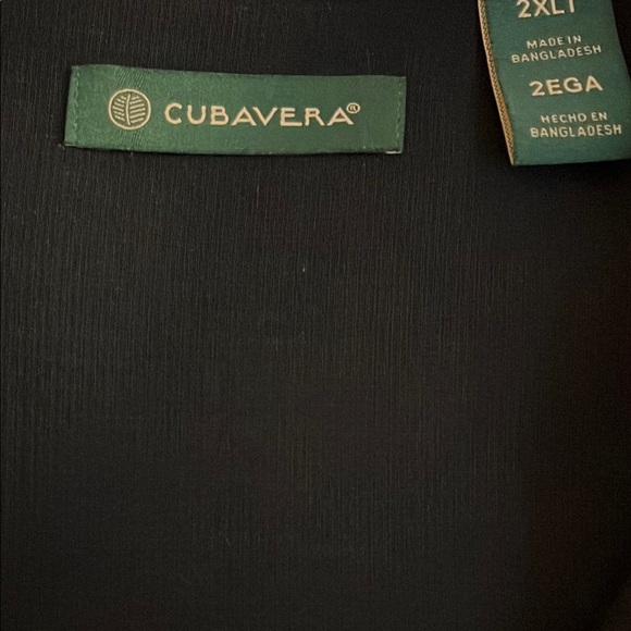 Cubavera Navy Blue Short Sleeve Shirt Men’s 2x tall - Picture 2 of 5